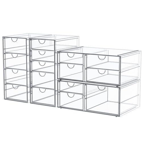 Modern caktraie Makeup Organizer Storage With 16 Drawers, 4 Pcs Kit