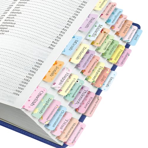 Modern Bible Tabs, 75 Tabs, Laminated Bible Index for Daily Use