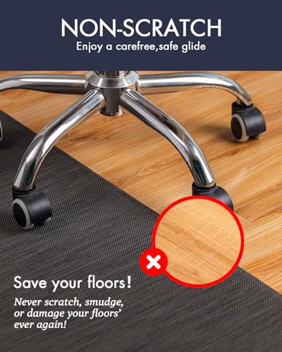 Modern Office Chair Mat for Hardwood Floor Under Desk Set