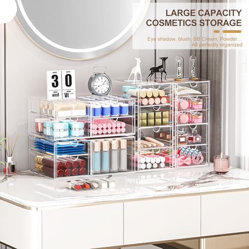 Modern caktraie Makeup Organizer Storage With 16 Drawers, 4 Pcs Kit