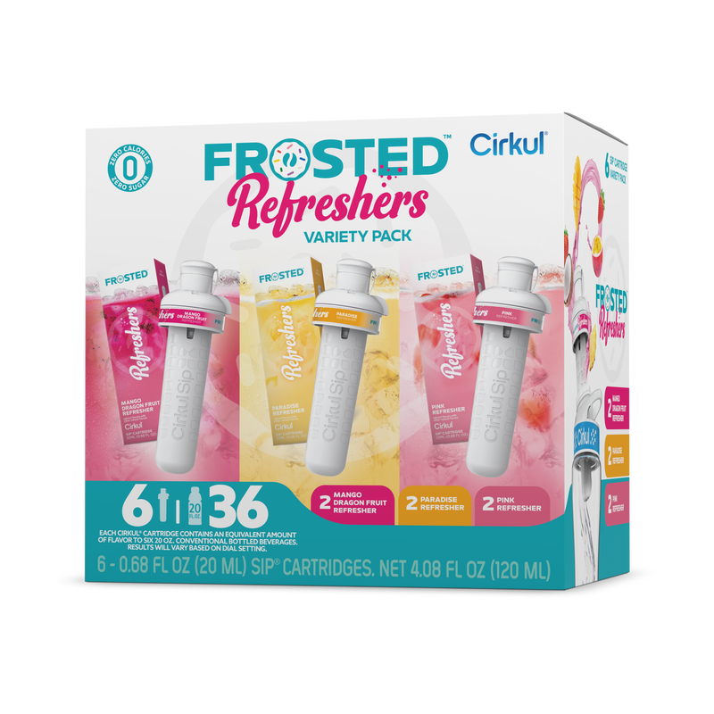 Vitamin-Infused Frosted Refreshers 6-Pack Variety Pack 1367 - Zero-Calorie Multi-Flavor Sip Pods for Water Bottle - Default Title