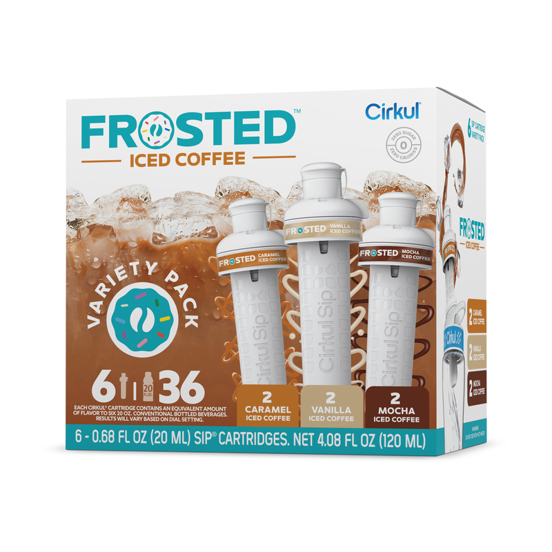 Zero-Calorie Frosted Iced Coffee 6-Pack Variety Pack RAJT - Zero-Calorie Multi-Flavor Sip Pods for Water Bottle - Default Title