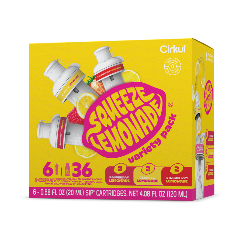 Natural Fruit Flavored Squeeze Lemonade 6-Pack Variety Pack 3TLS - Vitamin-Infused Natural Refreshing Flavor Core - Default Title