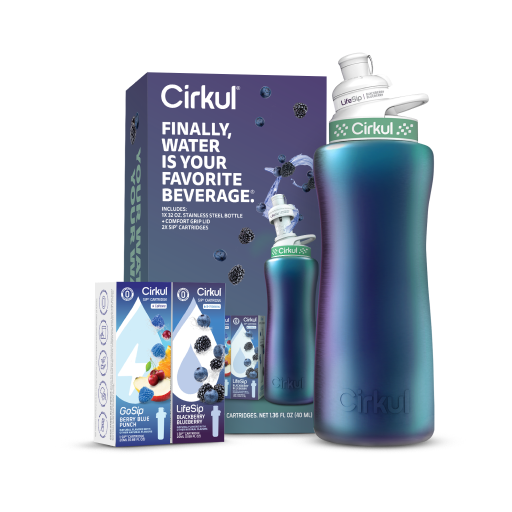 Playful Geometric 32oz. Chameleon Stainless Steel Bottle Starter Kit 95KR - Fun Food Fidget Cookie Squishable Toy Detail