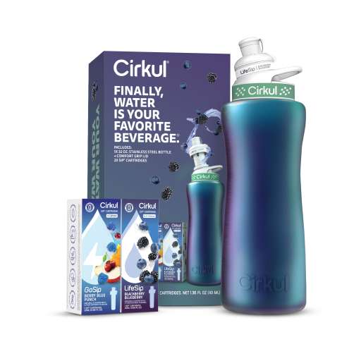 Playful Geometric 32oz. Chameleon Stainless Steel Bottle Starter Kit 95KR - Fun Food Fidget Cookie Squishable Toy Detail
