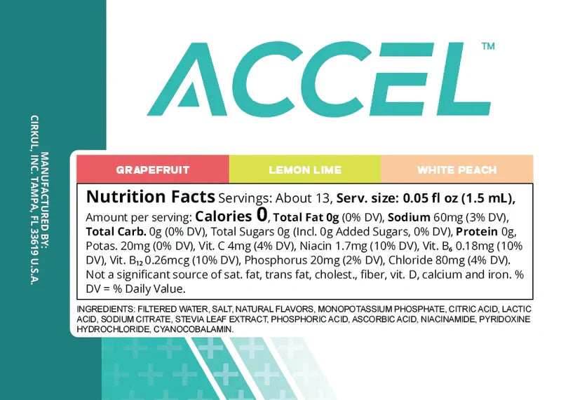 Sugar-Free Accel 6-Pack Variety Pack IZ9I - Electrolyte Hydration Enhanced Taste Cartridges Detail
