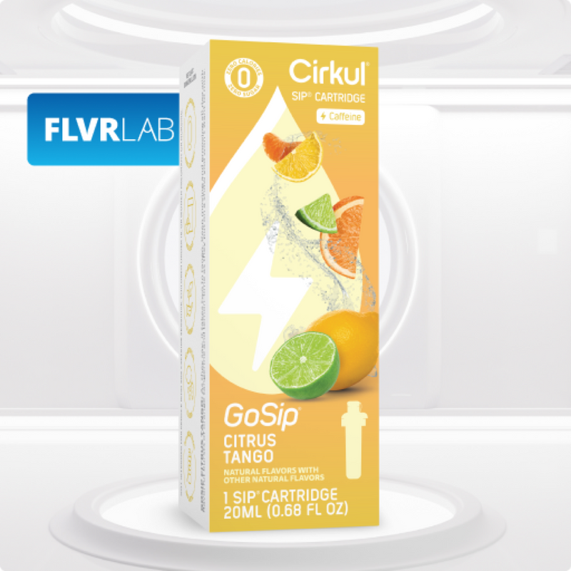 Natural Fruit Flavored GoSip Citrus Tango NOZA - Sugar-Free Fruit Flavor Cartridge Refill Detail